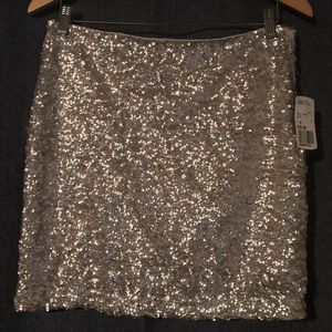 Silver Sequin skirt